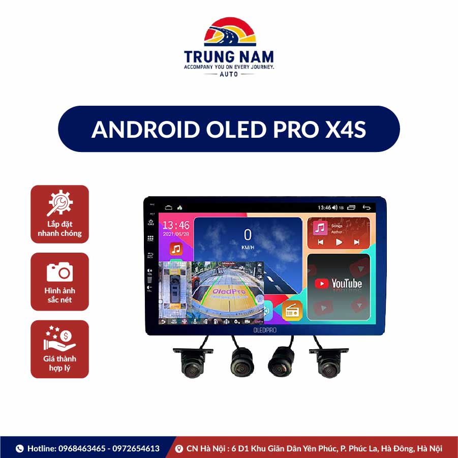Màn Hình Android Oled Pro X4s Liền Camera 360 Ram 3g - 1