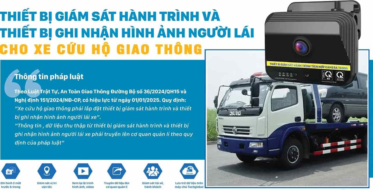 camera giám sát hình ảnh hành trình xe cứu hộ giao thông TC500