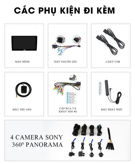 Màn Hình Dvd Android Oled Pro X5s Liền Camera 360 Ram 4g