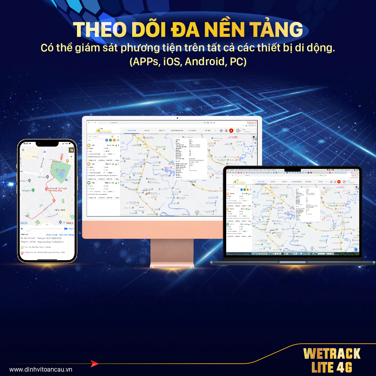 Thiết bị định vị GPS Wetrack Lite cho phép theo dõi đa nền tảng