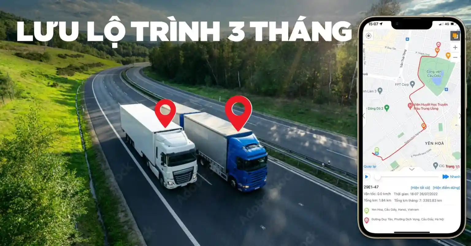 Lưu trữ hành trình trong 3 tháng gần nhất