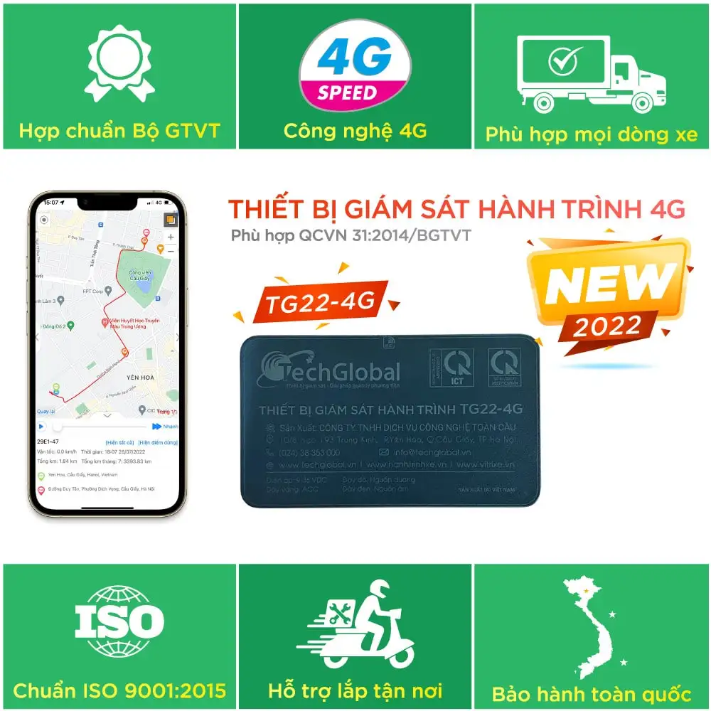 Giới thiệu thiết bị định vị TG22 Chip 4G