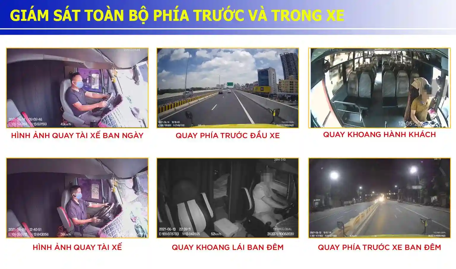 Ghi hình trước và trong xe, giám sát toàn diện