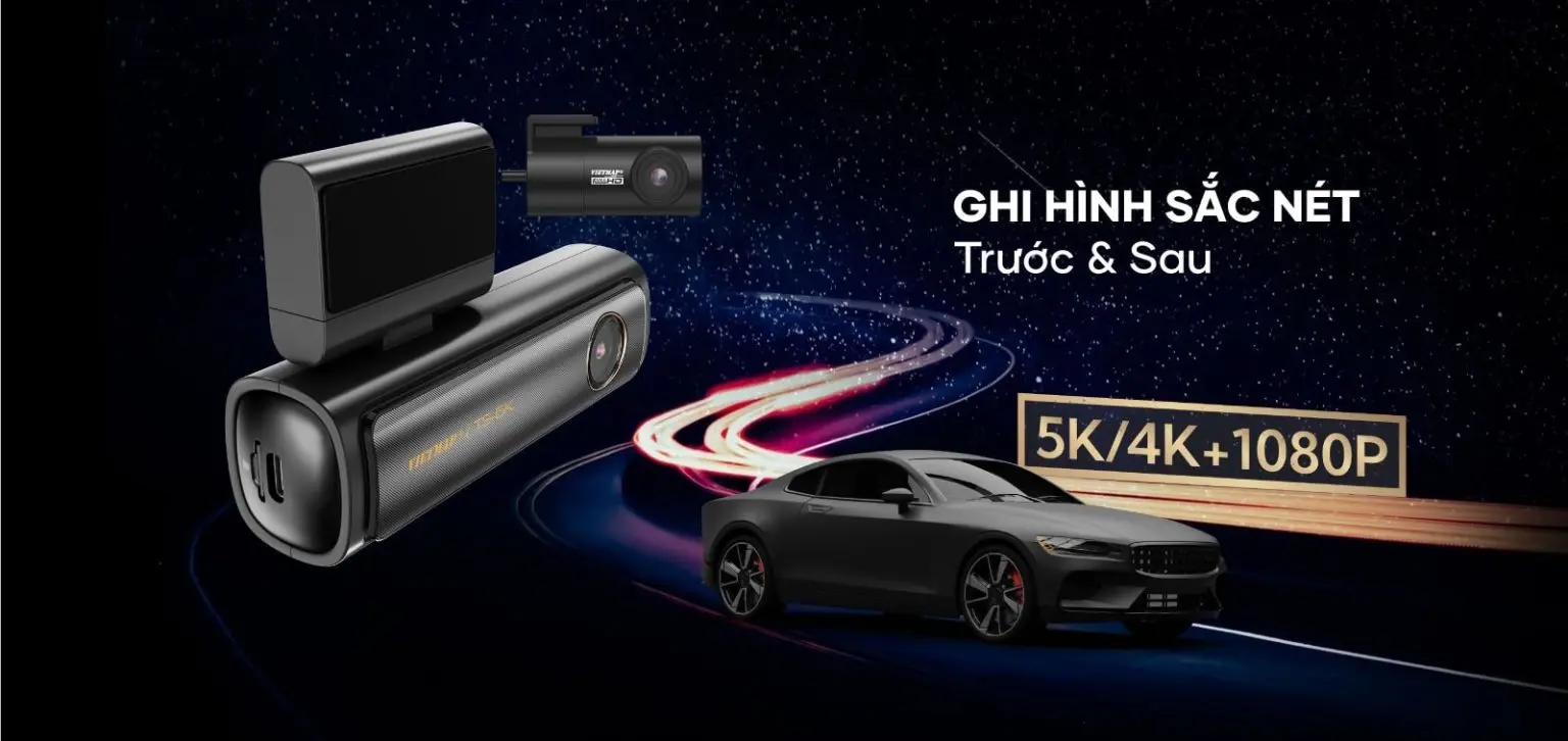 Ghi hình toàn cảnh trước và sau xe với chất lượng hình ảnh siêu sắc nét