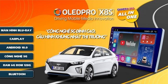 Màn Hình Dvd Andorid Oled Pro X8s Liền Camera 360