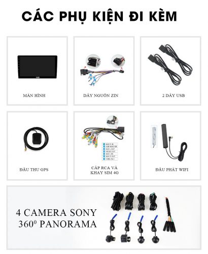 Màn Hình Dvd Andorid Oled Pro X8s Liền Camera 360