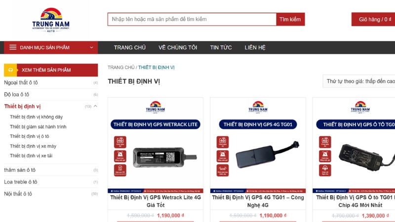 Trung Nam Auto - Đơn vị cung cấp thiết bị GPS chính hãng uy tín
