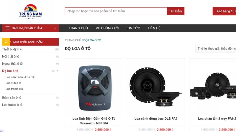 Trung Nam Auto là đơn vị cung cấp và lắp đặt loa xe ô tô chính hãng