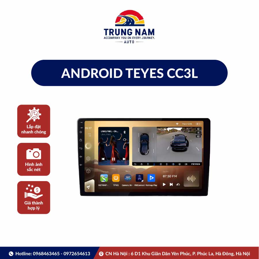 Màn Hình Android Teyes Cc3l Liền Camera 360 Ram 4gb Rom 64gb - 1