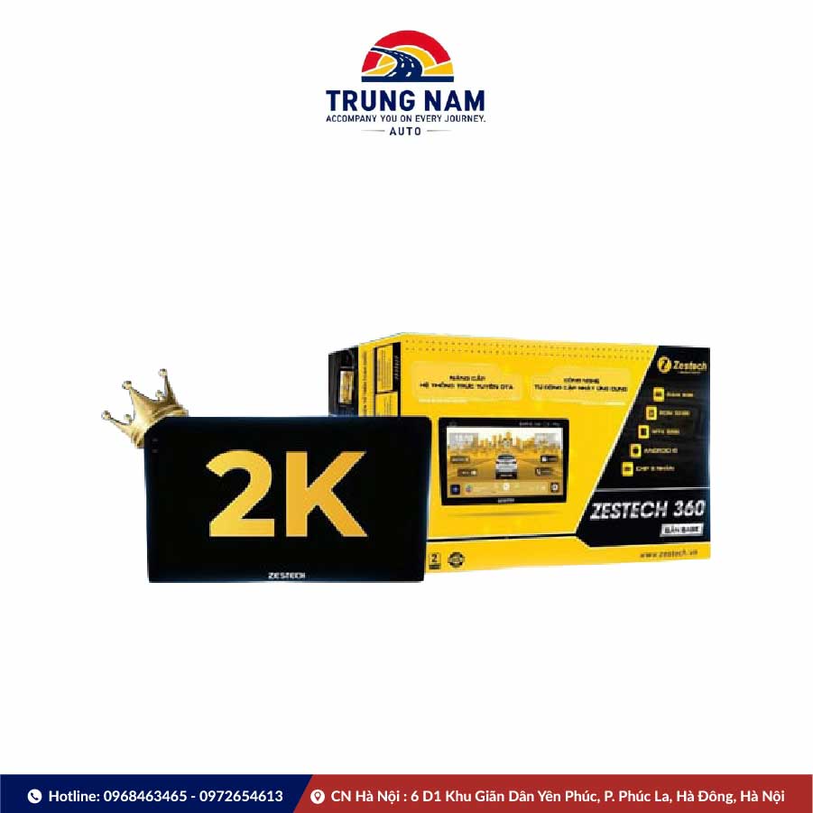 Màn Hình Android Zestech 360 Base 2k Liền Camera 360, Ram 4gb Rom 32gb - 4