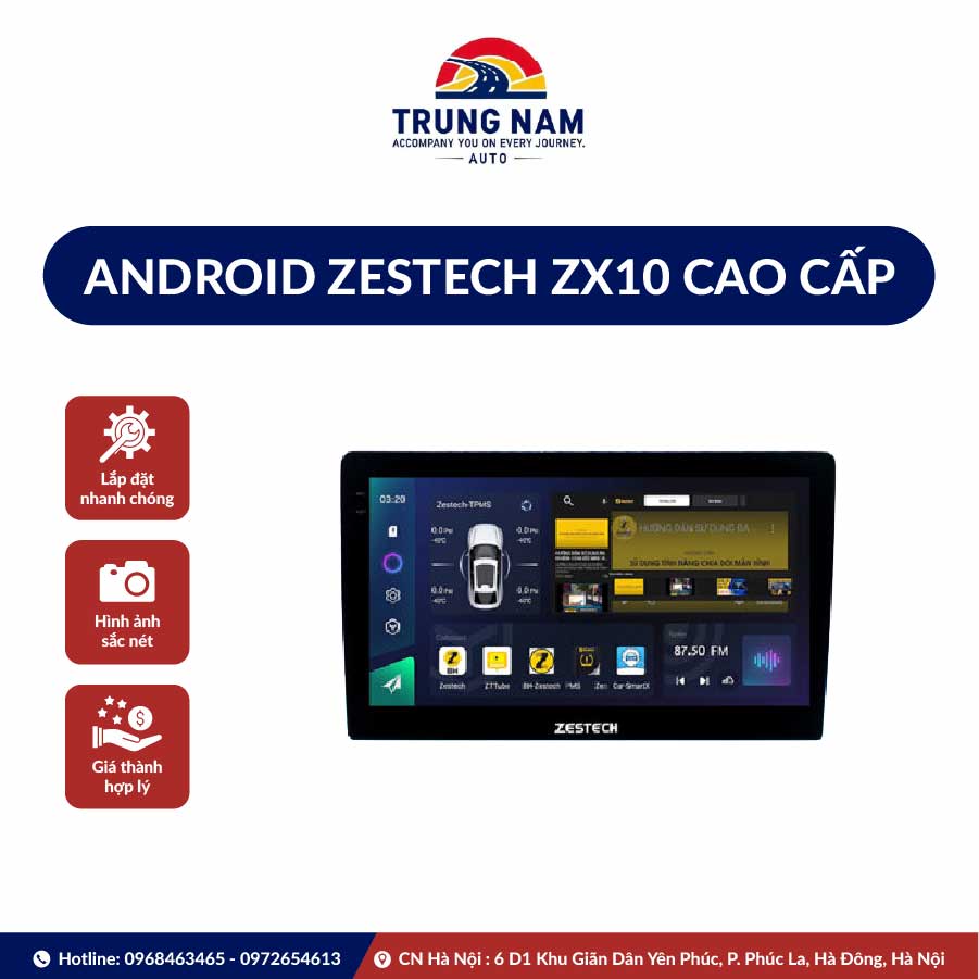 Màn Hình Android Zestech Zx10 Cao Cấp Ram 4gb Rom 64gb - 1