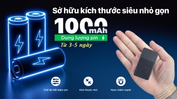 Định vị chạy pin siêu nhỏ LL305S – 1000mAh chạy 3–5 ngày