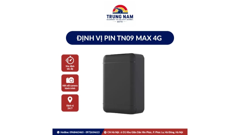 Thiết bị định vị pin không dây TN09 Max 4G – pin 30 ngày