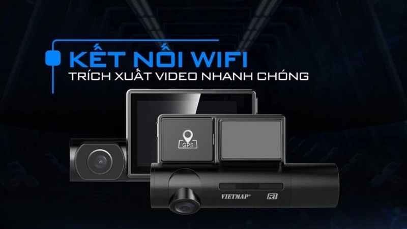 VietMap R1 – nhỏ gọn, quay trước và trong xe