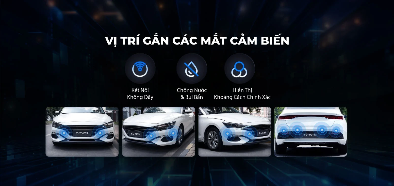 Vị trí lắp đặt mắt cảm biến va chạm TEYES R2