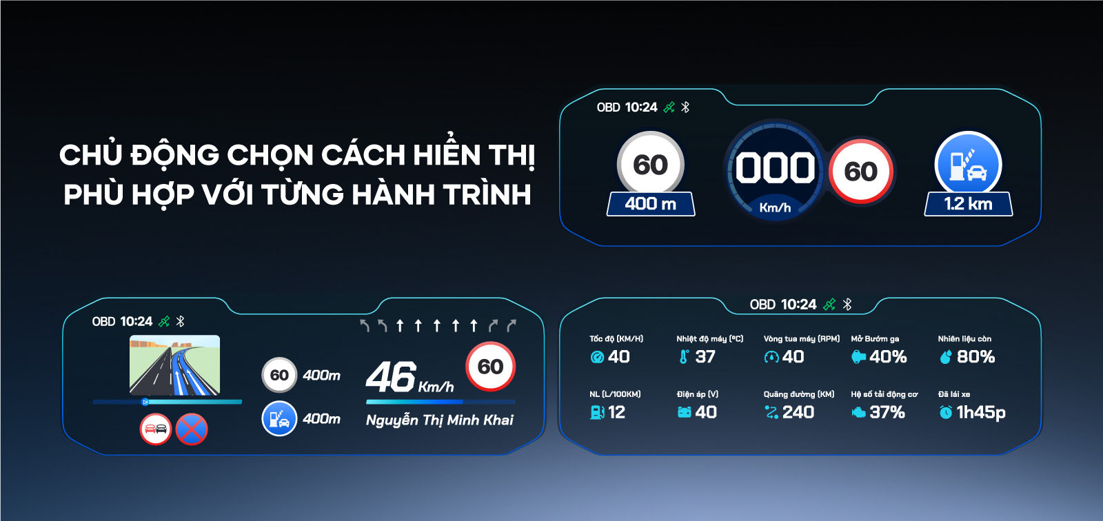 Màn hình Vietmap H50 kết nối VIETMAP LIVE – Cảnh báo giao thông chủ động