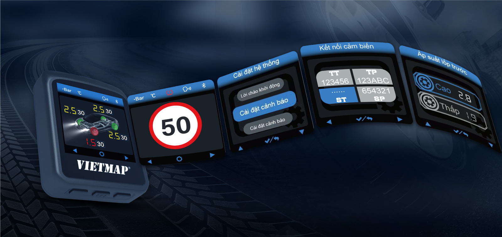 Bộ cảm biến áp suất lốp VIETMAP TW50 mang đến giải pháp giám sát lốp hiện đại