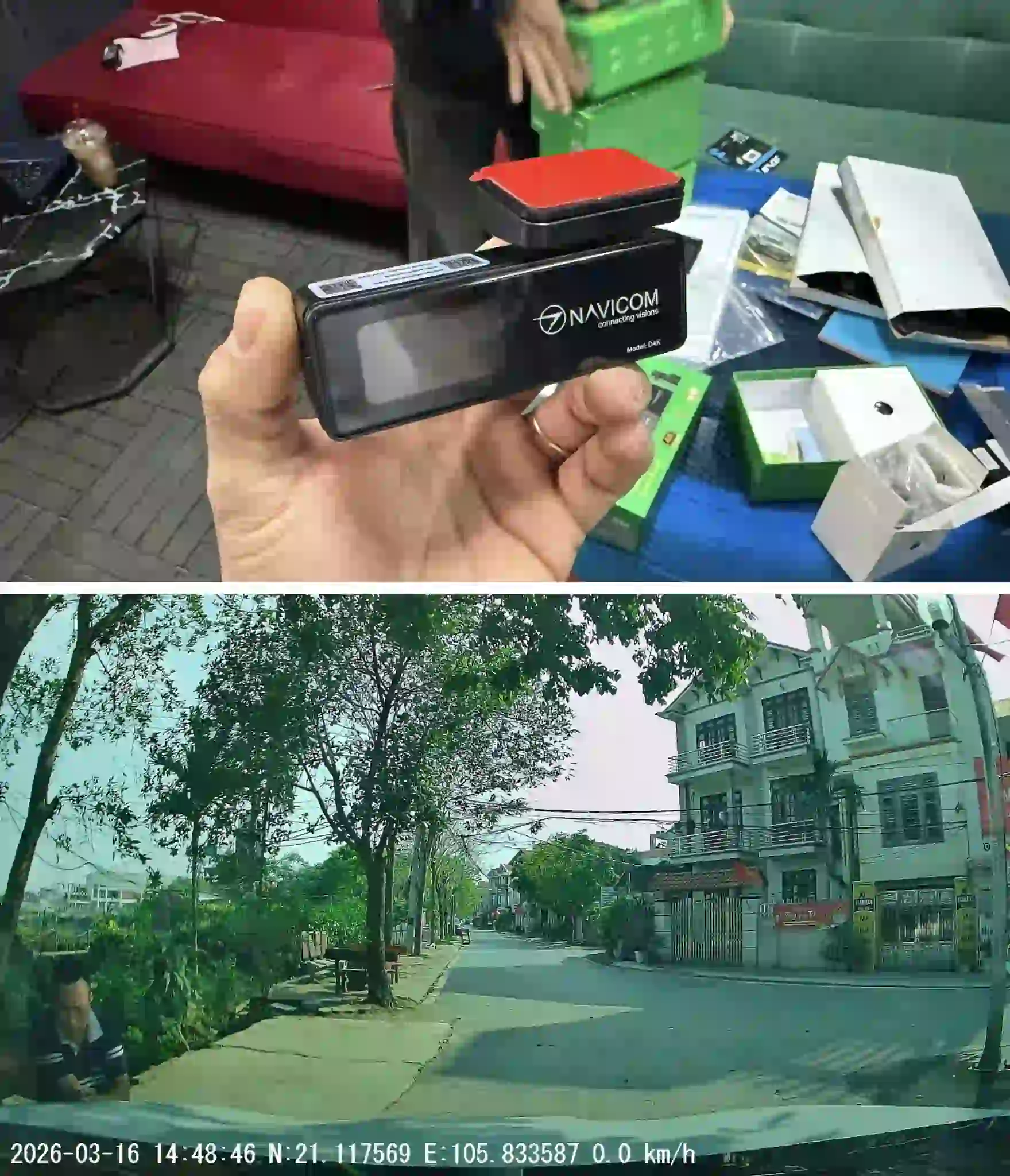Camera ghi hình trước và sau xe sắc nét – độ phân giải lớn