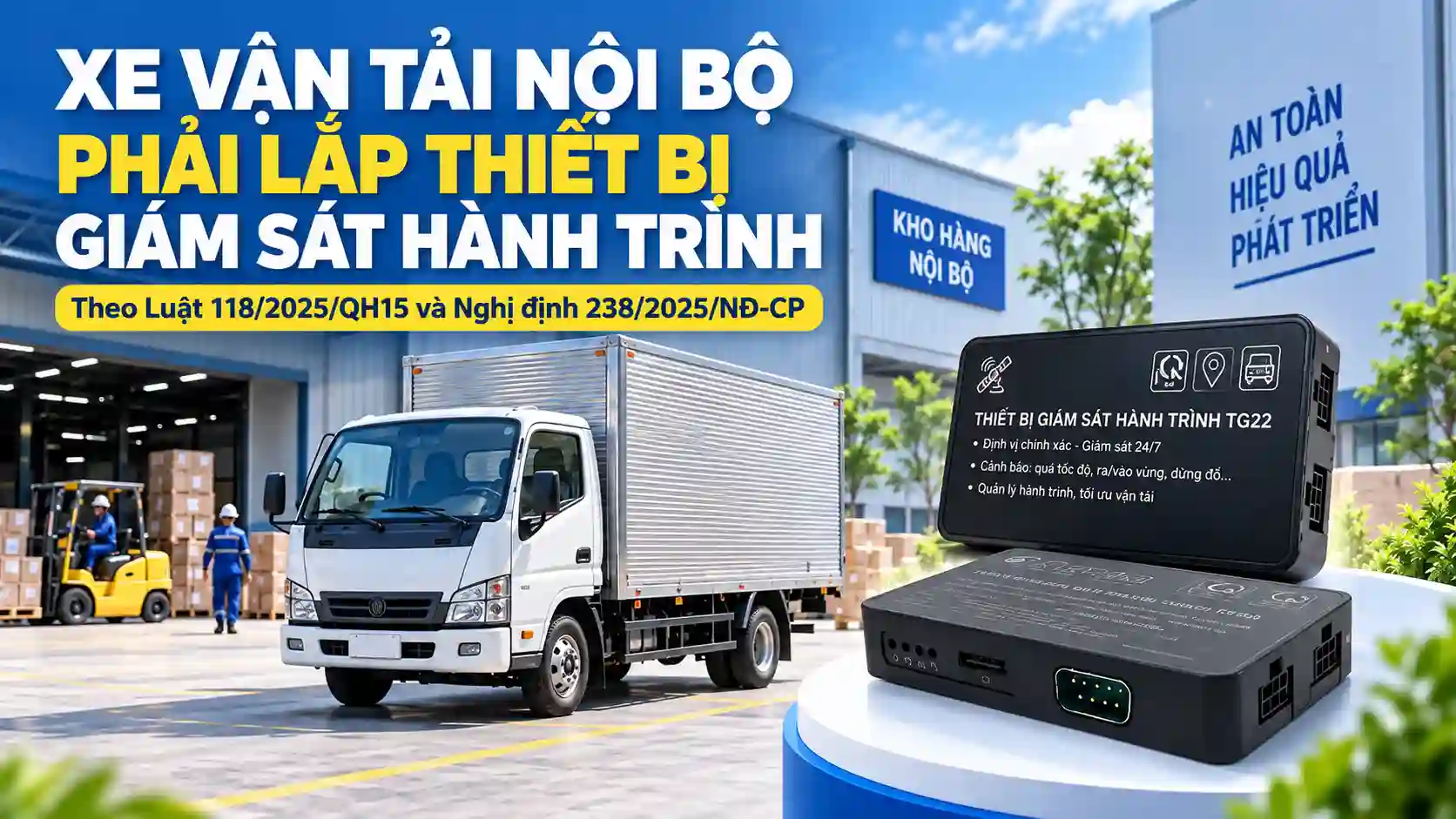 Xe vận tải nội bộ có phải lắp thiết bị giám sát hành trình không?